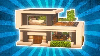 Minecraft  How to Build Starter Modern House Tutorial 10 [upl. by Niletak]