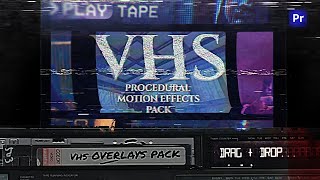 Procedural Distortion Effects For Premire Pro  VHS Overlays VCR Retro CRT Old TV Filters [upl. by Johnathan]