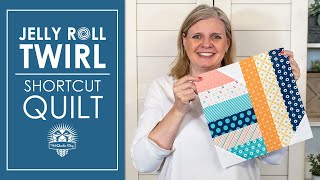 ✨ Just ONE JELLY ROLL 💃 This Quilt will make you Dance 💃 Jelly Roll Twirl 🏆 FREE Shortcut Quilt [upl. by Felicdad447]