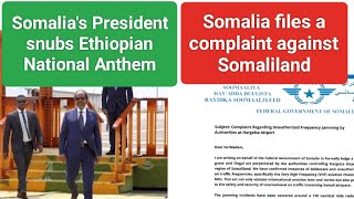 Breaking News Somalias President Snubs Ethiopian National Anthem  Somalia vs Somaliland [upl. by Yendor]