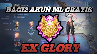 BAGI  BAGI AKUN MOBILE LEGEND POLOSAN GLORY DAN BANYAK SKIN [upl. by Blanche]