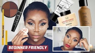 AFFORDABLE  DRUGSTORE MAKEUP TUTORIAL FOR DARK SKINWOCBLACK WOMEN  DIMMA UMEH [upl. by Ney84]