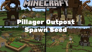 Minecraft Pillager Outpost Spawn Seed  Bedrock Edition 116 [upl. by Ballard]