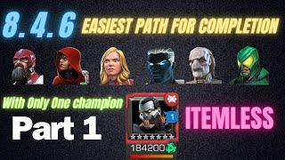 Act 846 Easiest Path For Completion With Only One Champion Itemless Glykhan Hearthacker mcoc [upl. by Leirol]