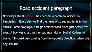 Road accident paragraph [upl. by Missie]