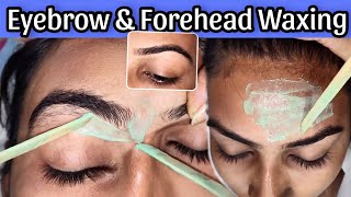 Waxing Brows Tutorial 😍  Eyebrow WaxingShaping full Guide for Beginners [upl. by Kiah]