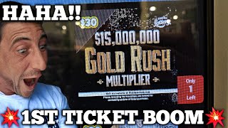 🤑New 30 Goldrush🤑 Haha 1st Ticket BOOM  Scratch Life🚀 [upl. by Nickey]