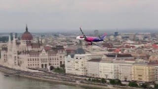 WIZZ A321 Budapest low flyover teaser [upl. by Itnaihc]