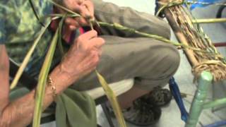 Nancy Today Chair caning with cattail leaves how to [upl. by Malvia]