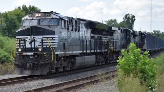 Norfolk southern triple header trash train passes Bound Brook NJ [upl. by Aivonas]