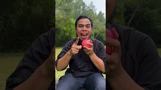 Removing Apple stickers 🍎 camping apple lifehacks outdoors [upl. by Etnovahs]