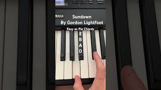 Easy Chords Sundown By Gordon Lightfoot easychords piano chords [upl. by Stalder127]