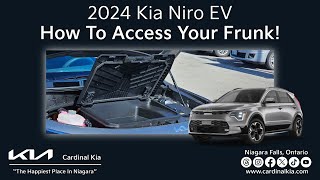 2024 Kia Niro EV  How To Access Your Frunk [upl. by Beaulieu]