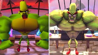 Crash Bandicoot N Sane Trilogy  All Bosses Comparison PS5 vs Original [upl. by Nedi]