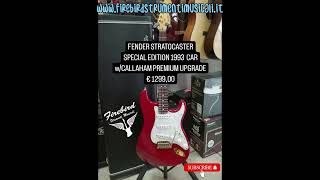 FENDER STRATOCASTER SPECIAL EDITION 1993 CANDY APPLE RED WCALLAHAM PREMIUM UPGRADE [upl. by Owades]