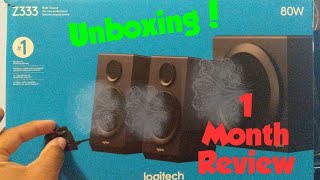 Logitech Z333 21 Speaker System  Unboxing amp 1 Month Review [upl. by Jerrilee]