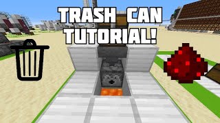 Minecraft 118 Simple Redstone Trash Can Tutorial [upl. by Ardnaeel173]