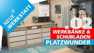 24 Werkbank amp Schubladen selber machen  Schrank Korpus zusammen bauen [upl. by Darbee]