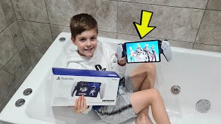 My 10 Year Old Kid Unboxing His NEW Ps5 Portal Reaction amp Review Opening His Birthday Present [upl. by Llenrac824]