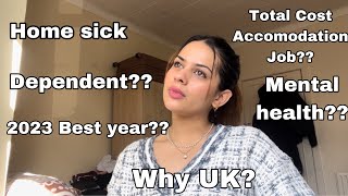 Life in🇬🇧 QN A Total Expenses  Job Accomodation  International Student In Uk [upl. by Denney]