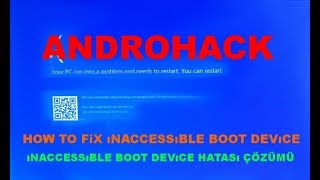 inaccessible boot device hatası çözümü windows 10 [upl. by Ppilihp]