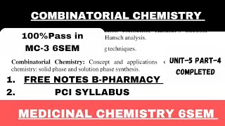 Combinatorial chemistryCompleteSolid PhaseSolution PhaseApplicationsMC3 6SEM [upl. by Sura851]