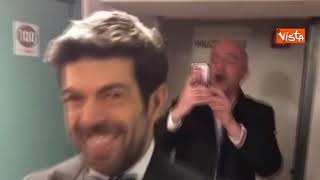 Sanremo 2018 Favino acclamato nel backstage del Festival [upl. by Ajad3]