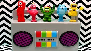 Yo Gabba Gabba Boombox Playset PlayDoh Surprise Eggs  Video 224 [upl. by Aihsena253]