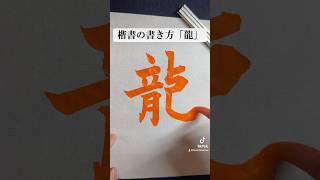 楷書の書き方例「龍」shorts calligraphy 書道 [upl. by Falkner88]