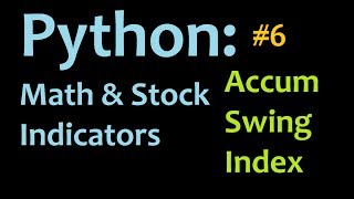 Python Accumulative Swing Index ASI 3 Mathematics and Stock Indicators [upl. by Stefano811]