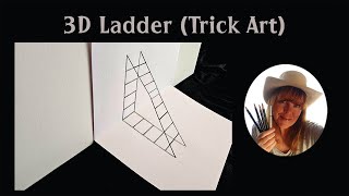 How To Draw A 3D Ladder  Easy 3D Art Sketch  Jon Harris Drawing [upl. by Ideih]