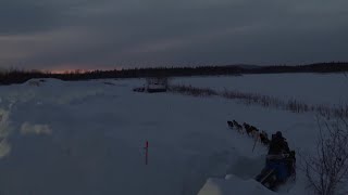 Jessie Holmes first Iditarod Musher into McGrath checkpoint [upl. by Kamilah]