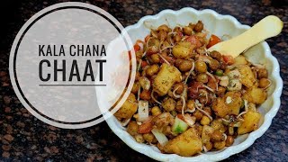 spicy and tangy nutritious kala chana chaat evening snack recipe [upl. by Nolyarg]