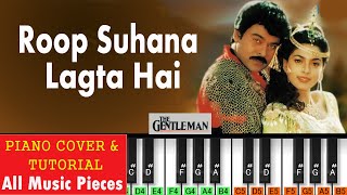 Roop Suhana Lagta Hai Piano Tutorial  The Gentleman 1994  Hindi Piano Notation  A R Rehman [upl. by Donoghue220]