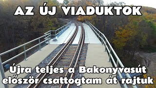 20241029 Átadták a forgalomnak a Bakonyvasút két új viaduktját Gyulafirátótnál Első utam rajtuk [upl. by Anawyt]