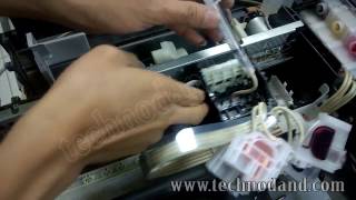 Memperbaiki Printer Epson L110 L210 L300 L310 cetakan cacat atau tinta tidak keluar [upl. by Etteluap]