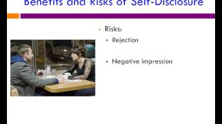 Self Disclosure Benefits and Risks [upl. by Tessy]