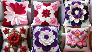 Crochet cushion cover very beautiful design 💖💖🤩share ideascrochet knitted cushion cover [upl. by Delaine]