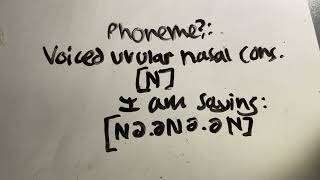 Phoneme ɴ voiced uvular nasal consonant [upl. by Tupler148]