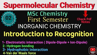 Introduction to RecognitionSupermolecular Chemistry •MSc1INORGANIC CHEMISTRY• itschemistrytime [upl. by Minor]