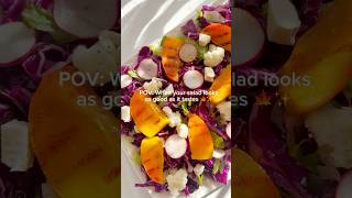 When persimmons are in season 🍂 persimmon saladrecipe fallrecipes saladyummy [upl. by Una]