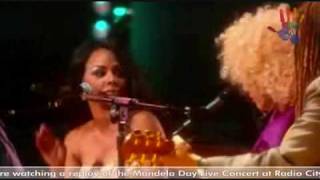 Lil Kim amp Cyndi Lauper Time After Time Live at Mandela Day 2009 [upl. by Nanni605]