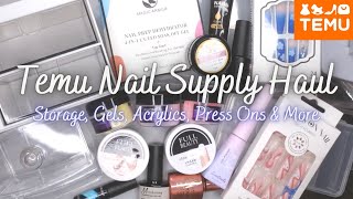 Huge Temu Haul  Affordable Nail Supply Haul  Beginner Nail Supplies  Cheap Nail Art Haul [upl. by Lletram]