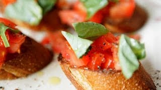 Rezept Bruschetta mit Tomaten und Basilikum selber machen [upl. by Netsyrc]