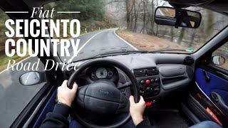 Fiat Seicento 11 1998  POV Country Road Drive [upl. by Ahsatniuq]