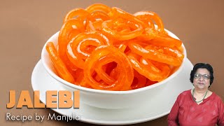 Jalebi Recipe  How to make Jalebi  by Manjula Indian Vegetarian Cuisine [upl. by Key833]