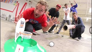 EPIC MINI GOLFBASKETBALL TRICK SHOTS [upl. by Yorke49]