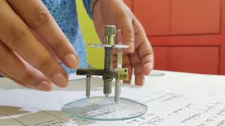 Spherometer experiment calculation of least count and tabulation part1 [upl. by Thomas]