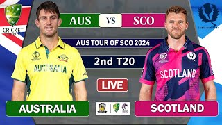 AUSTRALIA vs SCOTLAND 2nd T20 MATCH LIVE SCORES  AUS vs SCO MATCH LIVE COMMENTARY [upl. by Llenoil]