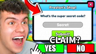 How To REDEEM ALL SECRET PRESTONS SHOP CODES In Roblox Pet Simulator 99 [upl. by Nylyoj]